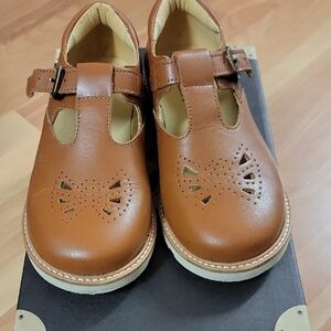 Elegant Tan Kids Dress Shoes